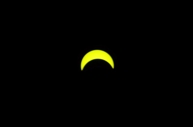 L'Éclipse Solaire à Son Maximum à Sandbanks Beach. 2017 08 21 14:36