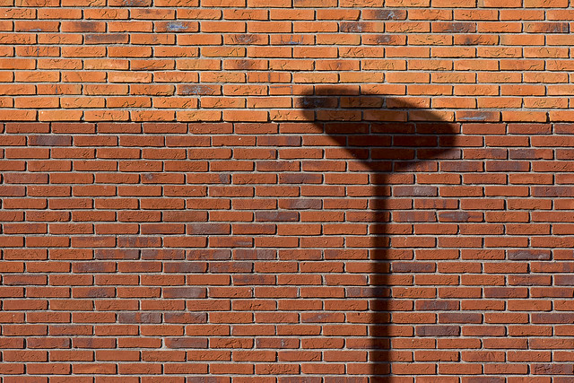 Shadow of a lamp post