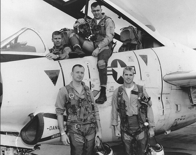 John McCain, (front, right) with his squadron