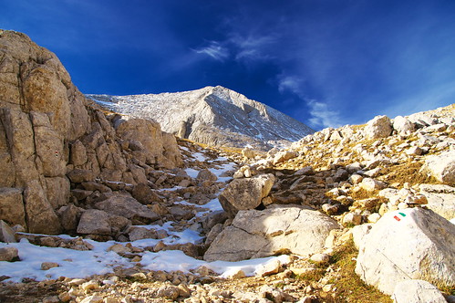mountain rocks stones peak sky blue pirin bulgaria