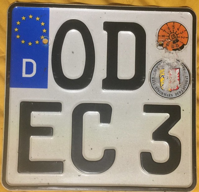 GERMANY, STVORMARN, CANT FIND RECORD OF THIS PLACE ---MOTORCYCLE PLATE