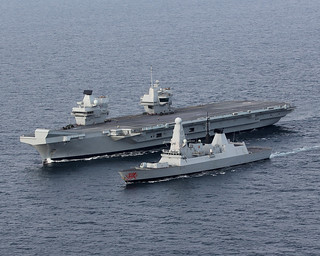 HMS Queen Elizabeth meets HMS Dragon | by QEClassCarriers