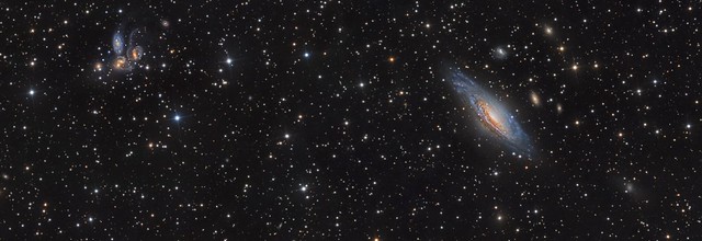 Galaxy Panorama - NGC 7331 and Deer Lick Group to Stephen's Quintet