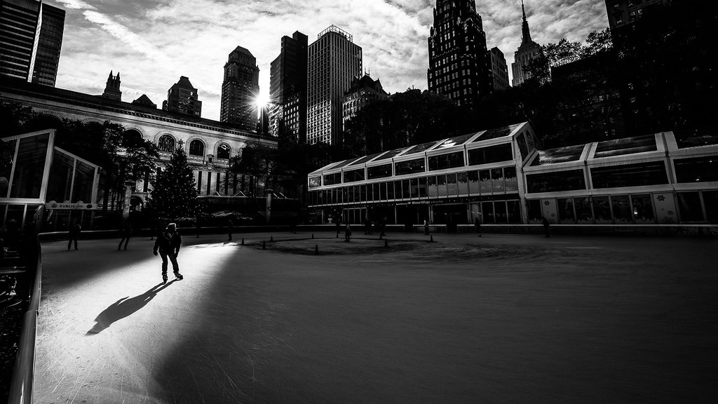 Bryant Park - New York - Black and white street photography