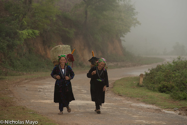 Hmong Women Returning From Market