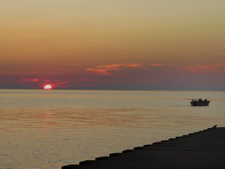 Fishing Boat at Sunset