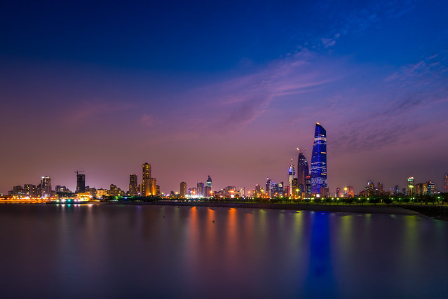 Kuwait City in the blue hour