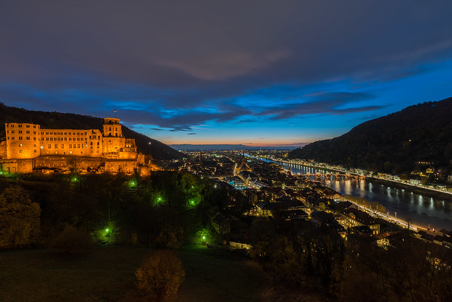 Heidelberg zur Blauen Stunde