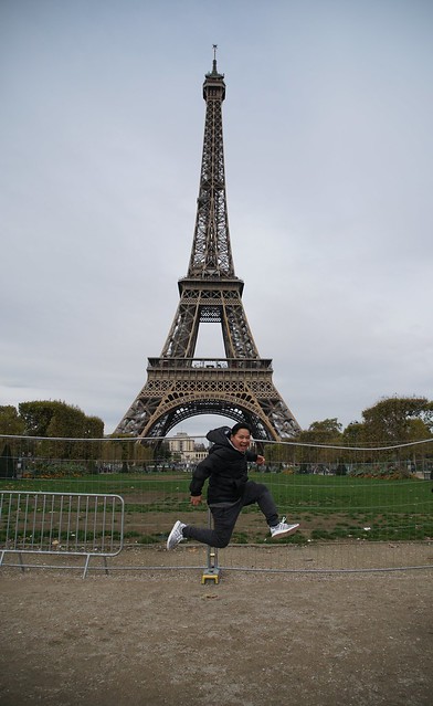 Jump shot Location:  Eiffel Tower, Paris, France