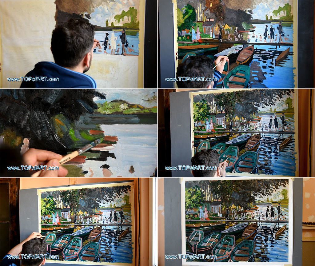 Bathers at la Grenouillere | Claude Monet | Painting Reproduction