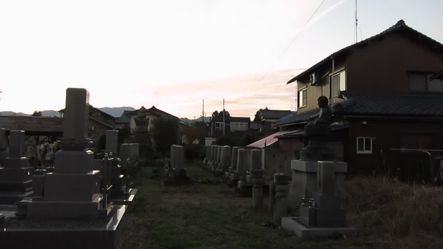 dusk cemetery, 2017 Nov 2 at Ryusen-ji