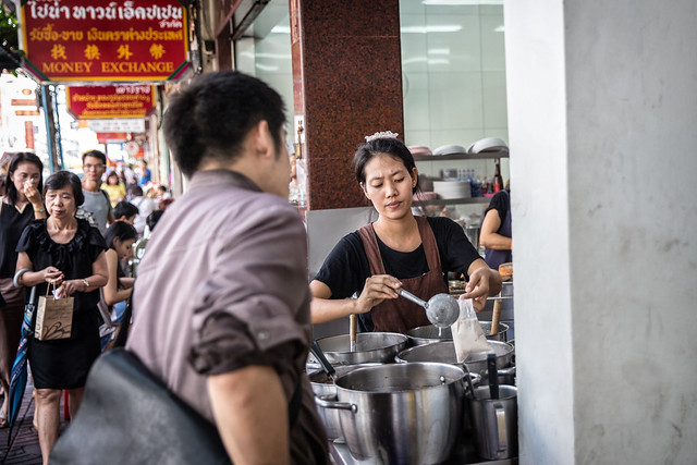 Working Woman  in China Town Market- Bangkok