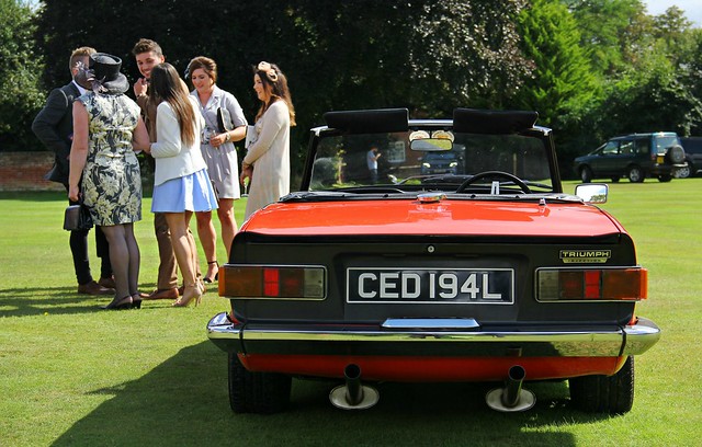 Canon EOS 60D - Jess & Joe's Wedding - Triumph TR6 and Wedding Guests