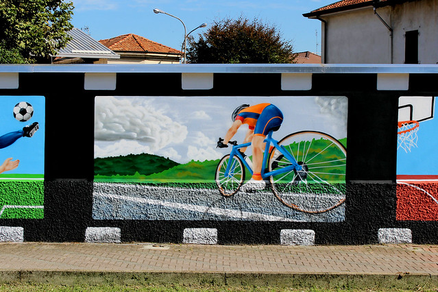 Circolo Aurora Desio - detail 10: cyclist - by WIZ ART