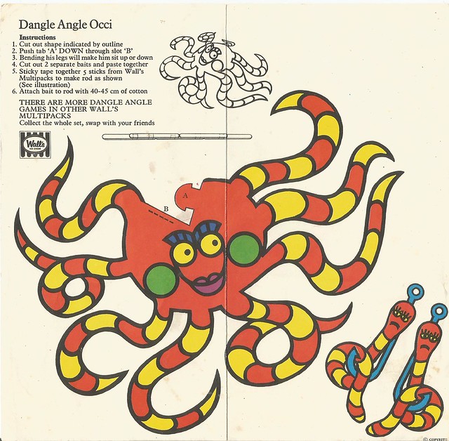 1970s Walls Ice Cream Dangle Angle Games - Occi - New Zealand
