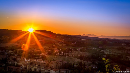 sangimignano andreyabiku yabiku italy italia sunset tuscany europa europe landscape
