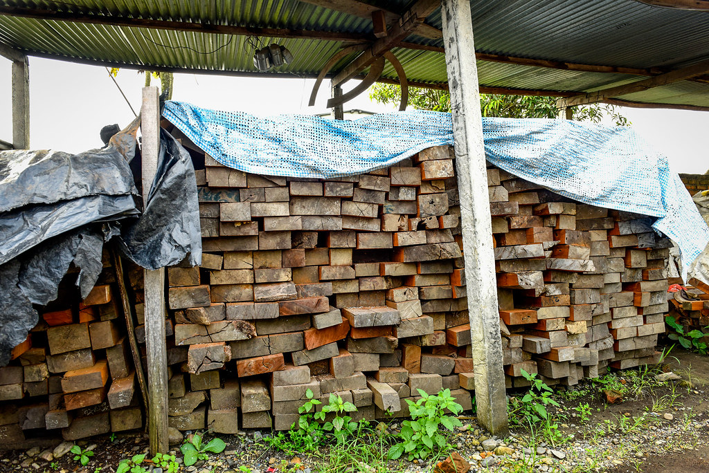 Area community forest user groups bring their alotted timber to the Trishakti Sawmill to be prepared and a certain amount...