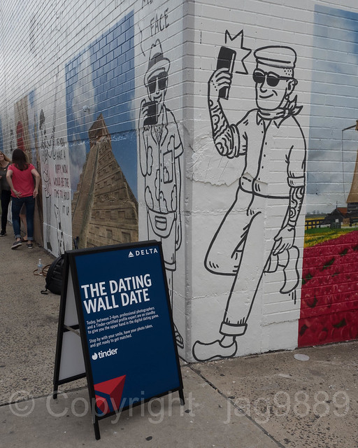 Delta Airlines Dating Wall Mural, Williamsburg, New York City