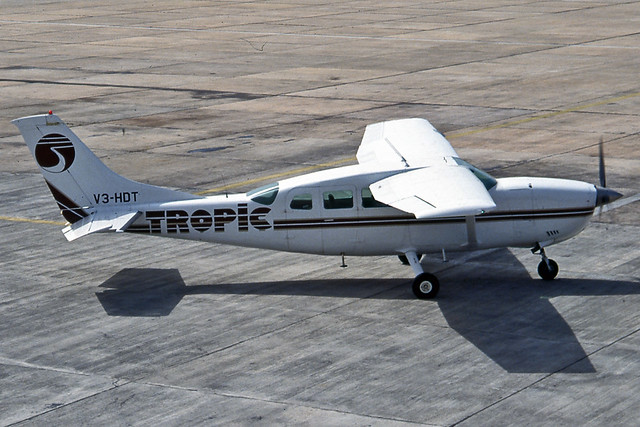 V3-HDT, Cessna 207A Skywagon II, (207-0716), Tropic Air, Belize City (BZE), 16/08/1991