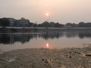 Sunset over Ganga Jalia Tank, Bhavnagar