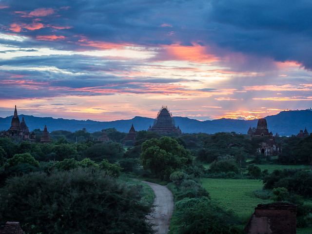 Road to a Bagan sunset