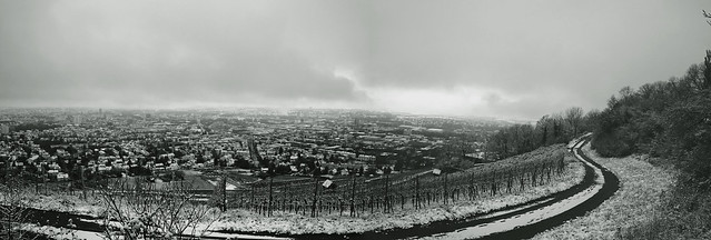 snowing(Panorama)@Heilbronn, Germany
