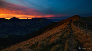 Sunset at Pointe de l'Erse (Switzerland)
