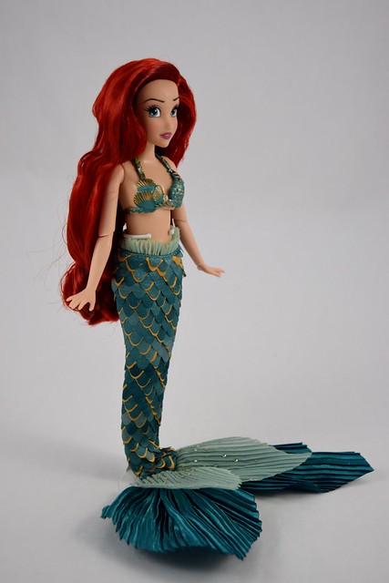 2017 Disney Designer Ariel and King Triton Doll Set - Ariel Deboxed - Standing - Full Left Front View