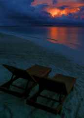 Sunset impression on Reethi Beach