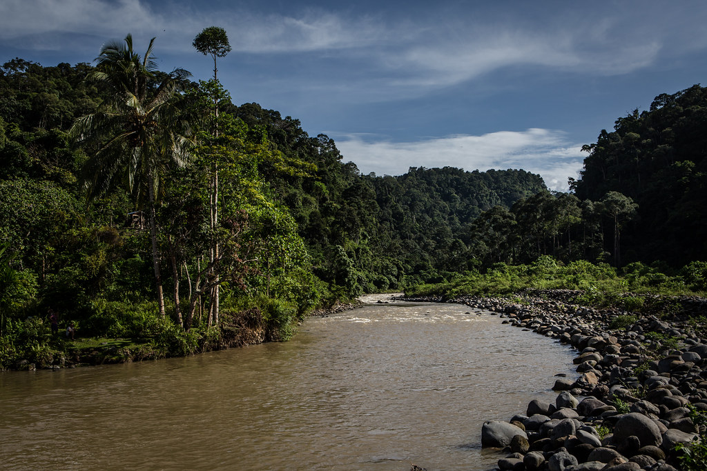 A view of Way Bulak river in Penengahan village, Pesisir Barat regency, Lampung province, Indonesia on November 08, 2017.