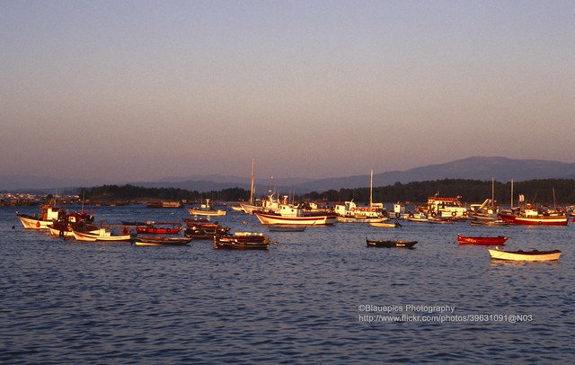 O'Grove, harbour at late evening light