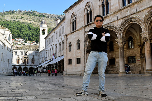 Self-portrait at Rector's Palace in Dubrovnik