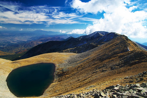 mountain landscape lakes sky pirin bulgaria