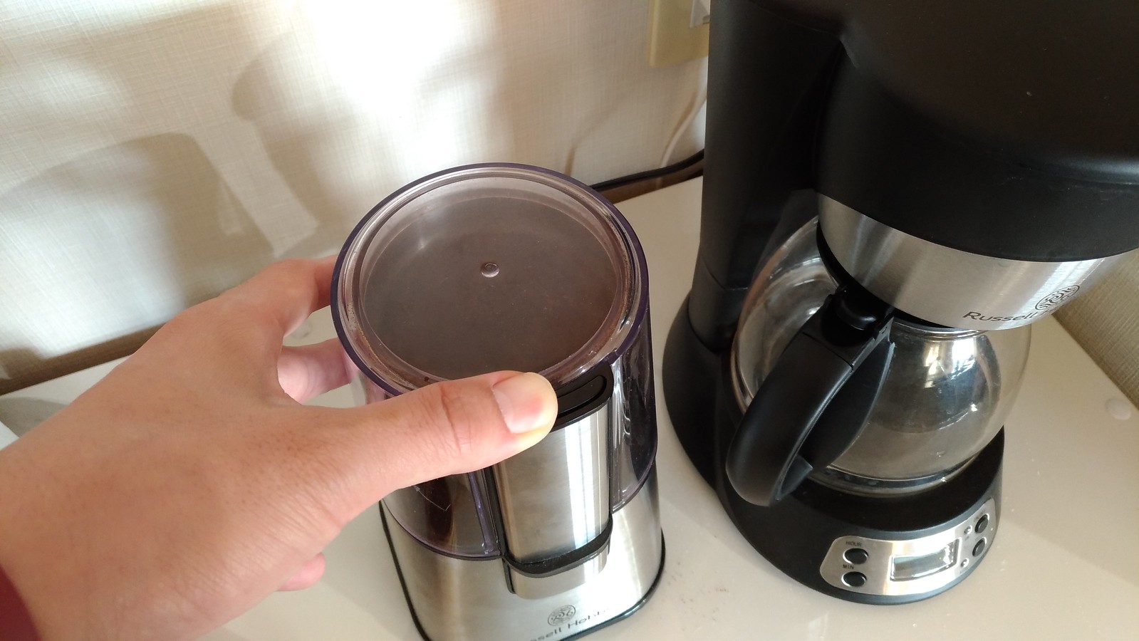 コーヒー豆を挽く時間