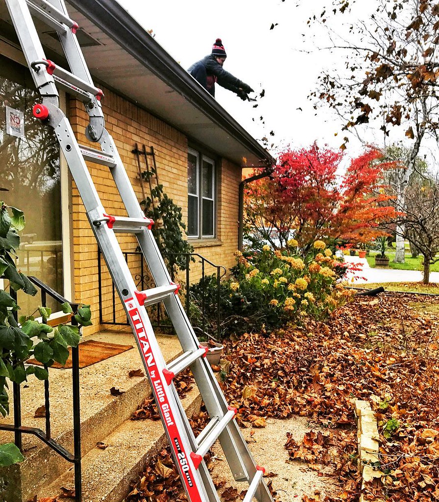 does your girlfriend climb up to your roof to clean and *scrape* out 9 years of leaves from your gutters? no? well.. mine did. I think I'll keep her. 😁 (and not *just* because she cleaned my gutters... obvi. but it sure added quite a bit of points to