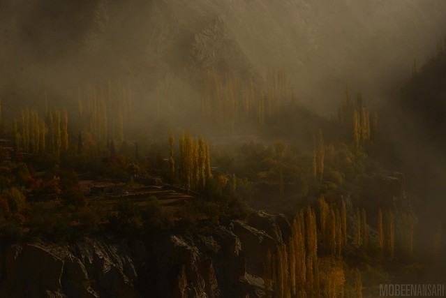 Misty autumn somewhere in Hunza