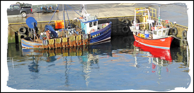 Boats in Lerwick harbour.