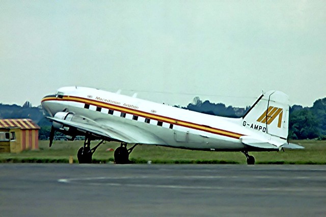 G-AMPO   Douglas DC3C-47B-30-DK Dakota [16437/33185] (Macedonian Aviation) Southend~G 03/07/1974