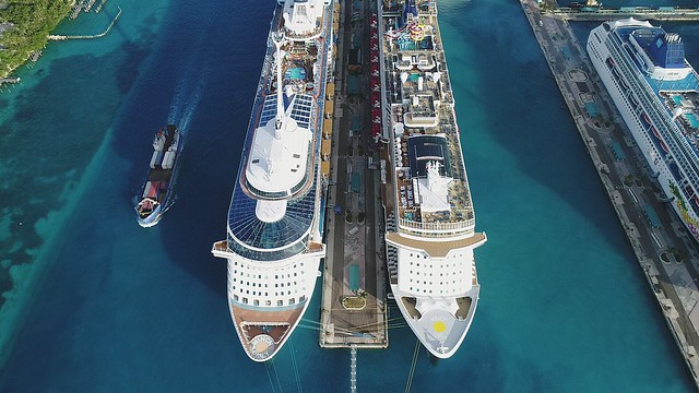Port Of Nassau, Bahamas Cruise Ship aerial