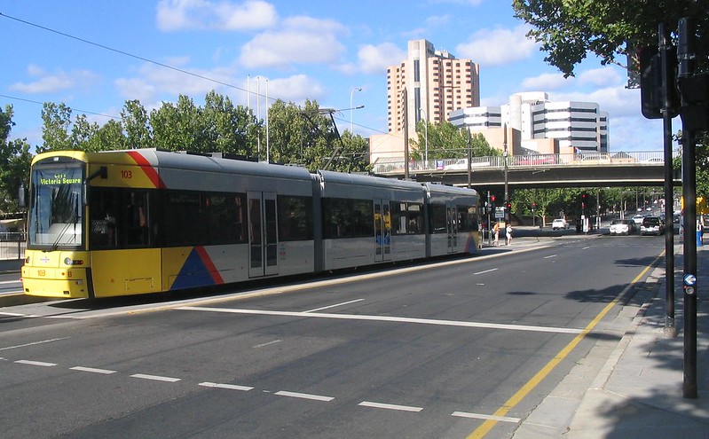 Adelaide CBD tram terminus 2007