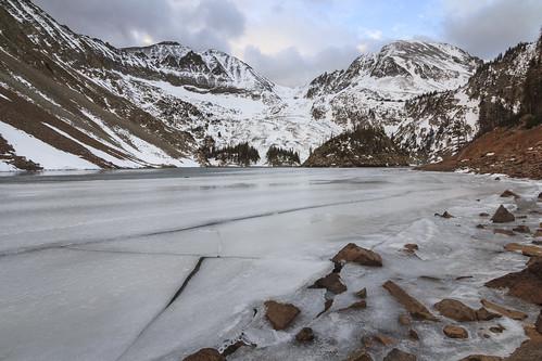 lake agnes lakeagnes colorado ice icy alpine mountain mountains winter