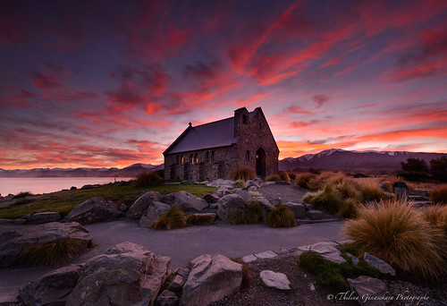 sunrise newzealand beautifulsunrise otagonz laketekapo churchofgoodshepherd church purenewzealand beautifulnewzeland morning tekapo