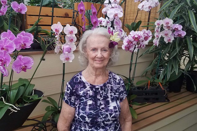 Mom at Akatsuka Orchid Gardens