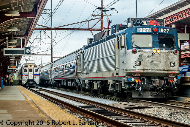 Amtrak 927 on 186, Wilmington 2015-07-08