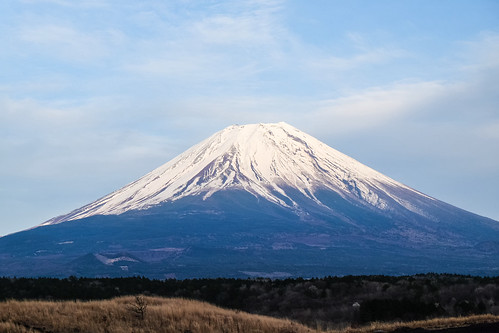 japan fuji mountain volcano landscape snow