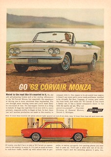 1963 Chevrolet Corvair Monza Advertisement Newsweek November 19 1962