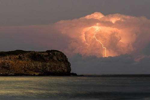 clouds fa77 fingalhead lightning longexposure pentaxk3 seascape newsouthwales australia 77mm pentax