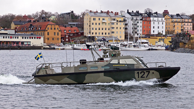 The retired combat vessel 127 in Stockholm