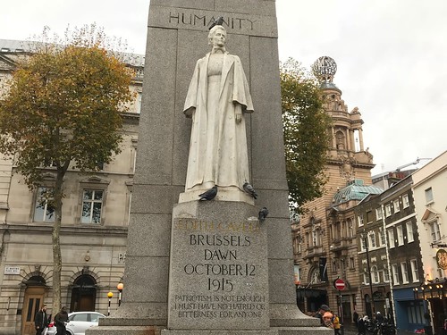 Monument to Edith Cavell in London, UK