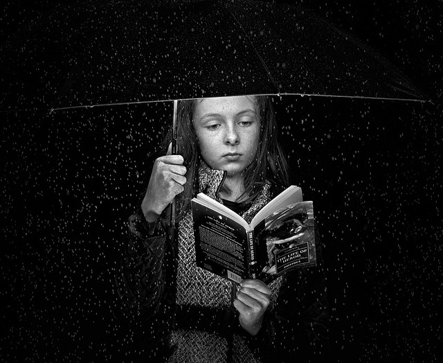 Reading in the rain